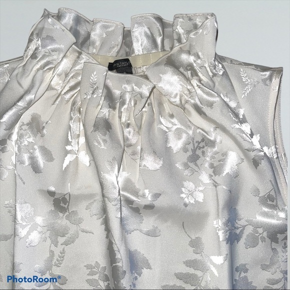 Ann Taylor Multi Floral Pleat Blouse - Picture 9 of 16